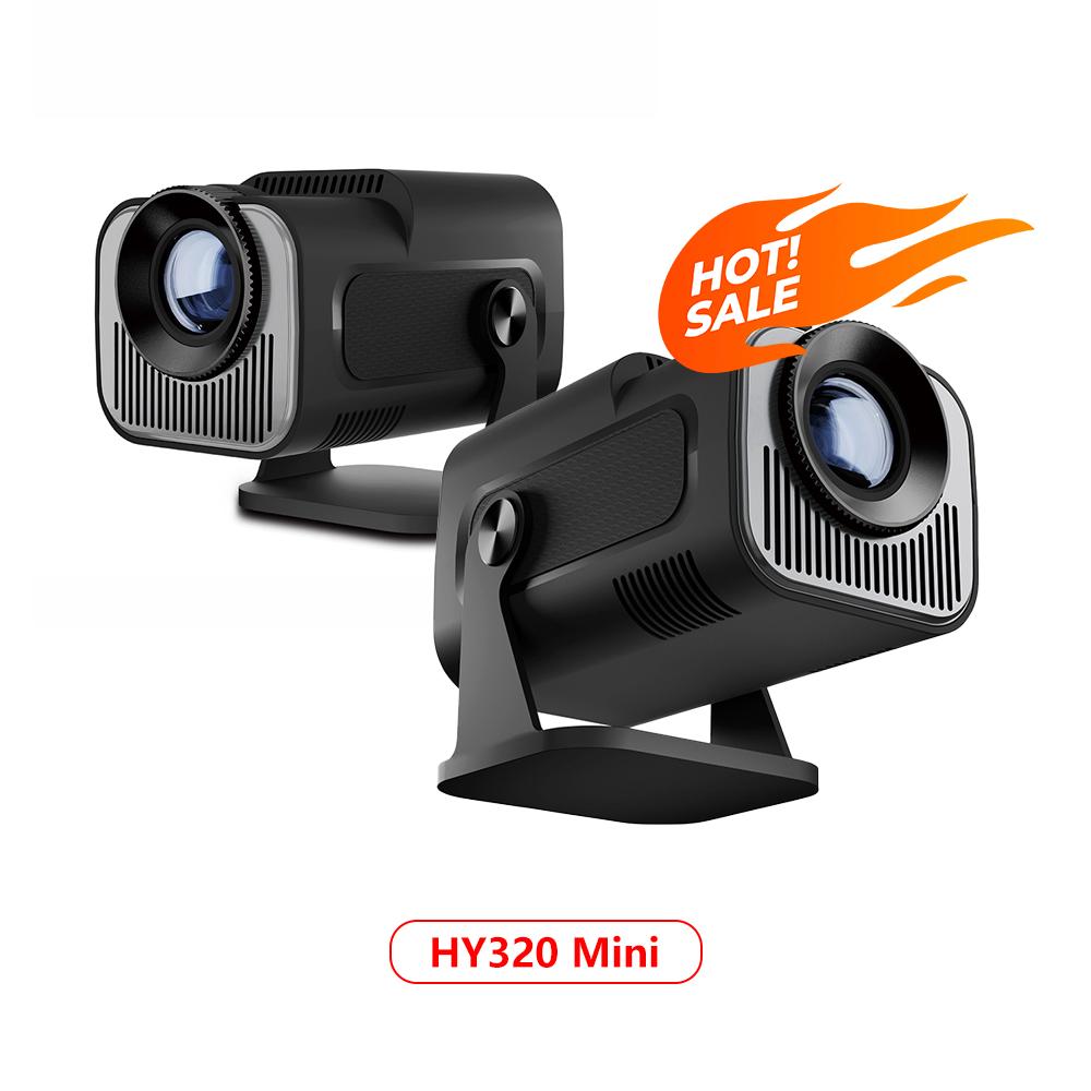Hy320 Mini Smart Video 4K Android Projector Headlight Beamer Projector for Home Use with Smart Screen