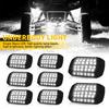 8pcs Pure Rock White LED Lights Waterproof LED Underglow Underbody Glow Lamp 12V