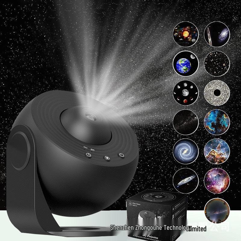 Starry Sky Galaxy Projector with 13 HD Film Sheets for Bedroom Ambiance