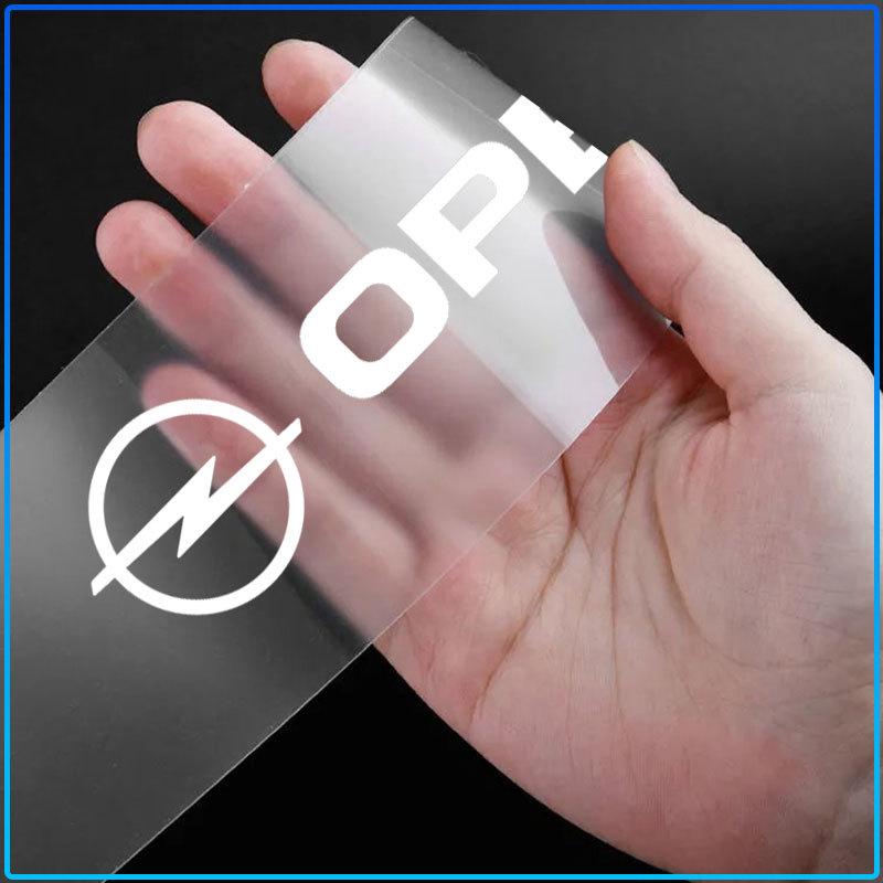 4 Stuks Auto Drempelbeschermer Transparant Decoratief Badge 3D Sticker Voor Opel crosa d astra h insignia astra j zafira b mokkaastra vivaro astra g