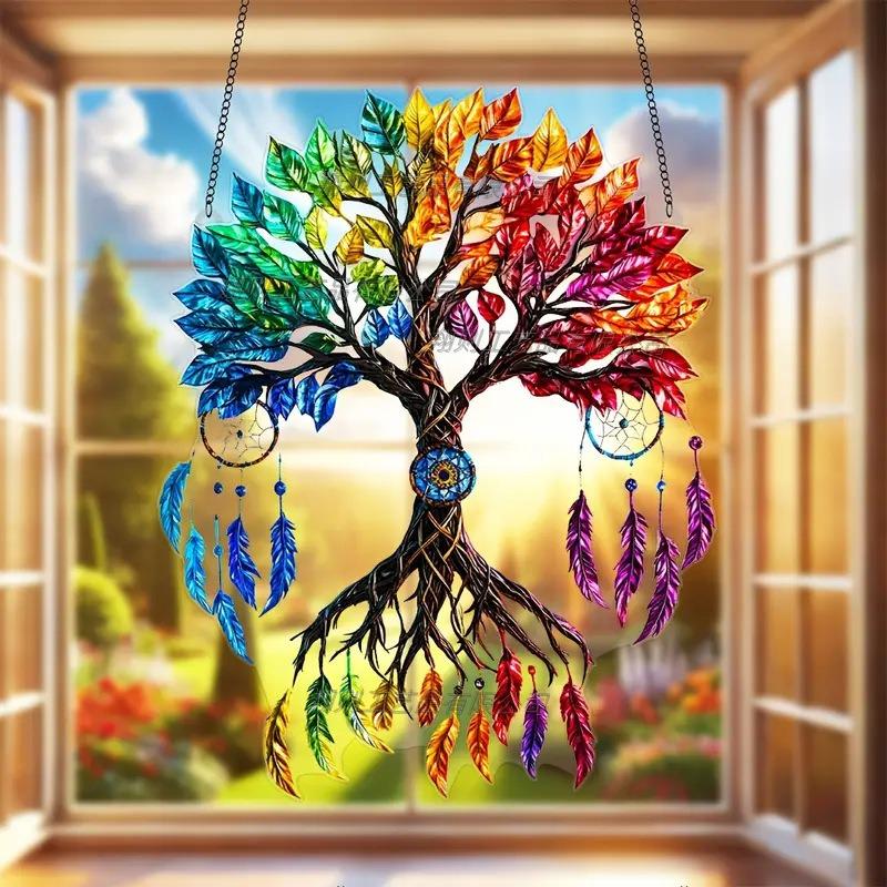 Acrylic Dream Catcher Series, Waterproof and Scratch-proof, Acrylic Indoor and Outdoor Atmosphere Decoration Pendant