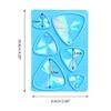 DIY Holographic Crystal Epoxy Resin Silicone Mold Triangle Earring Keychain DIY