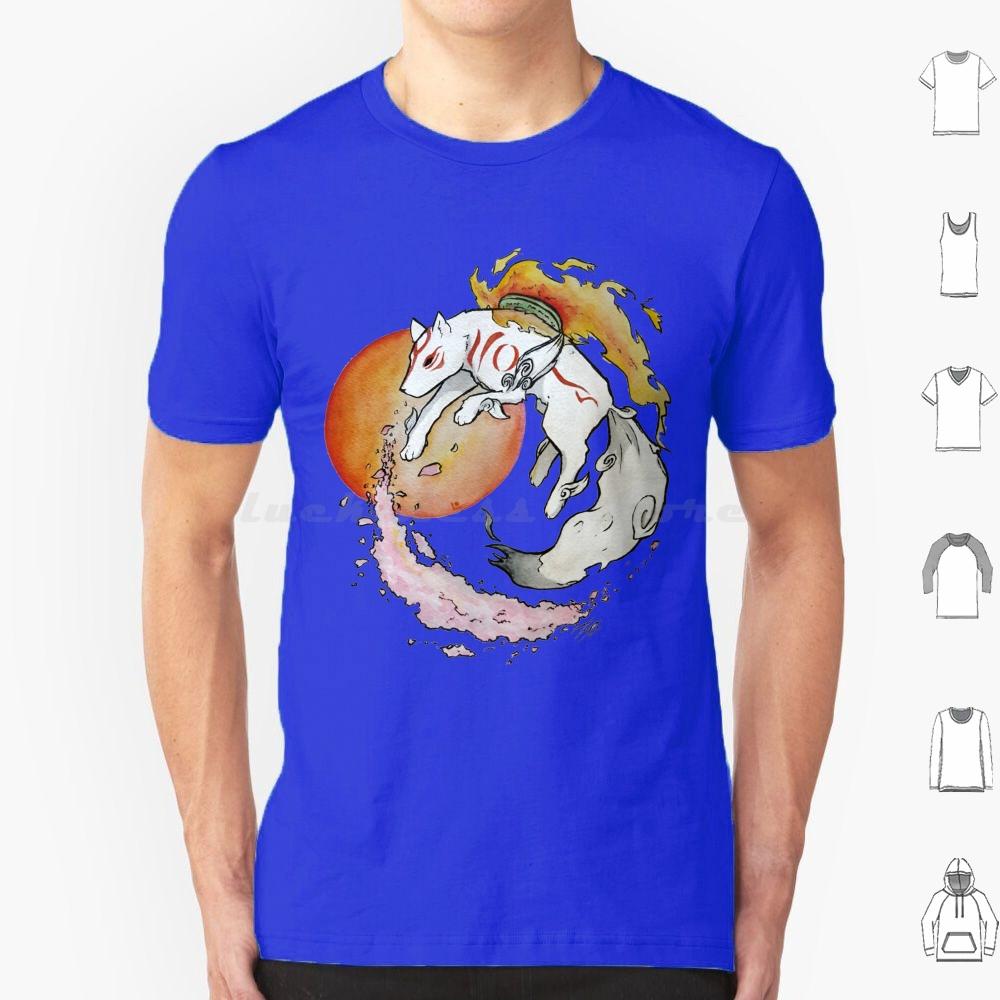 Футболка Kami Мужская Женская Детская 6xl Okami Kami Япония Японская Культура Японская Культура Животное Божество Божество Акварель S