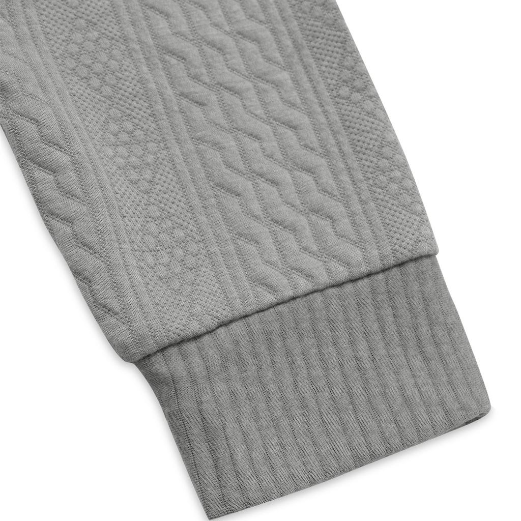 Men Vertical Cable Jacquard Textured V Neck Sweatshirt Ribbed Cuffs Long Sleeve Loose Fit Solid Color Spring Fall Daily Smart Casual Pullover Top