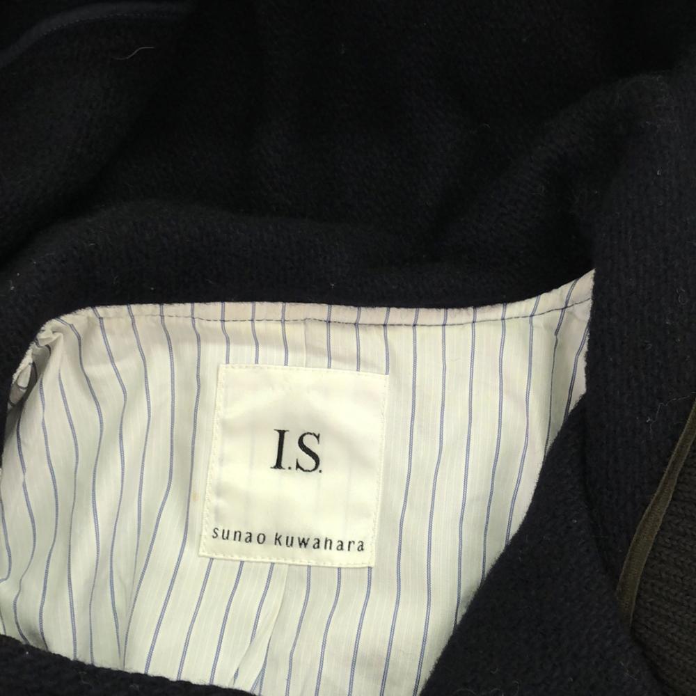 I.S.sunao Kuwahara Hooded Coat Navy Women Used