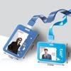 Card Door Card Office Supplies ID Card Horizontal Card Protector Lanyard Card Holder Simple Card Case Vertical Card Cover