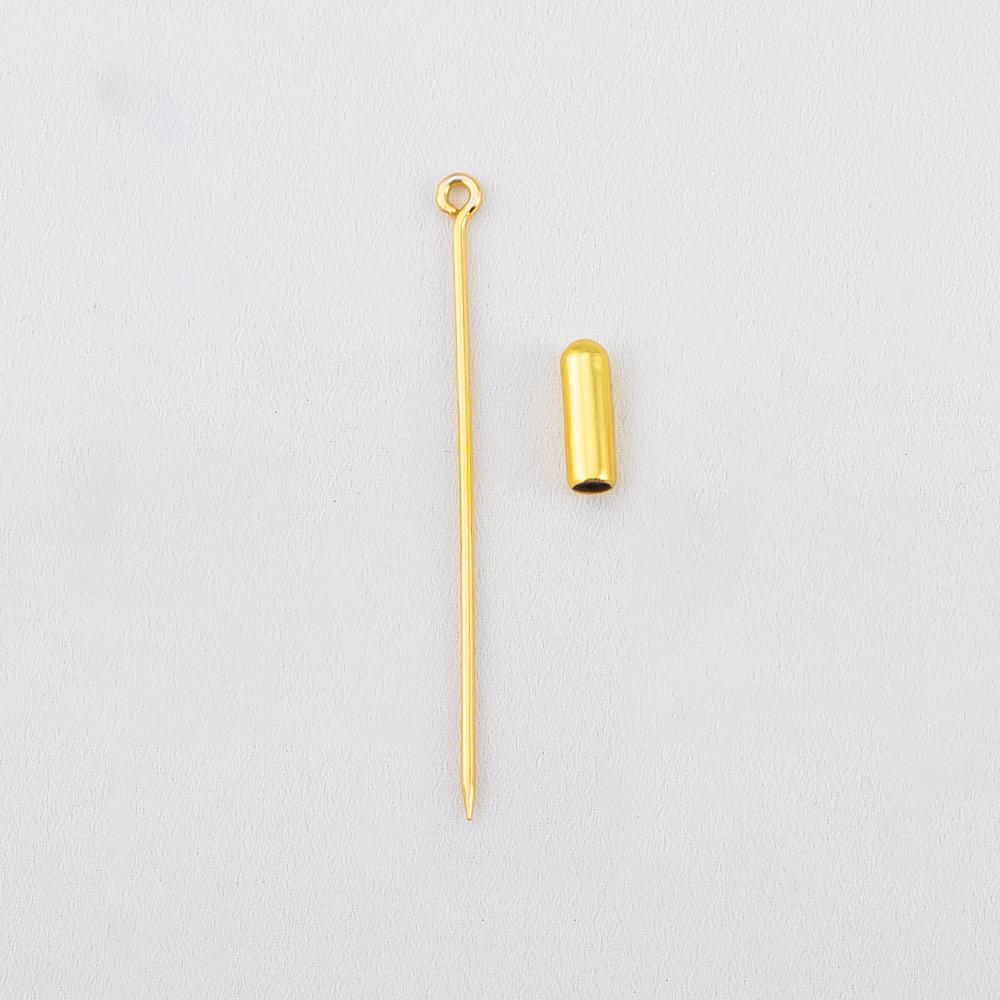 20pcs/lot 50/70mm Stick Metal Brooch Base Pin Safety Stopper Needle for DIY Lapel Badges Hat Jewelry Making Accessories Supplies