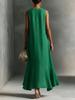 2026 Stylish Deep V-Neck Sleeveless Dress with Irregular Hem for a Slimming Look