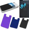 Solid Color Silicone Card Sleeve Earphones ID Credit Storage Phone Back Case