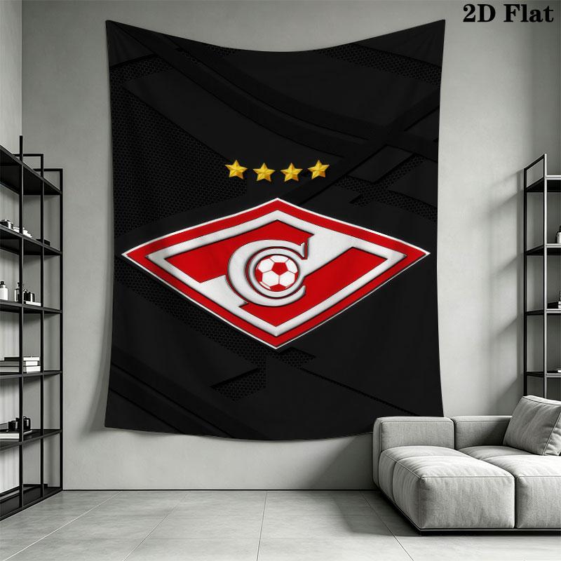 Spartak Moscow Might Wall Hanging Printed Fabric Blanket Decorative Tapestries for Bedroom Living Room Home Decor