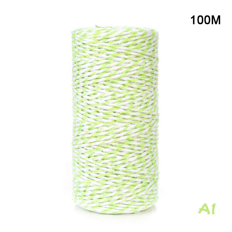 100M/Roll Bakers Twine String Cotton Cords Rope For Home Decor Handmade Christmas Gift Packing Craft DIY Wrapping Gift