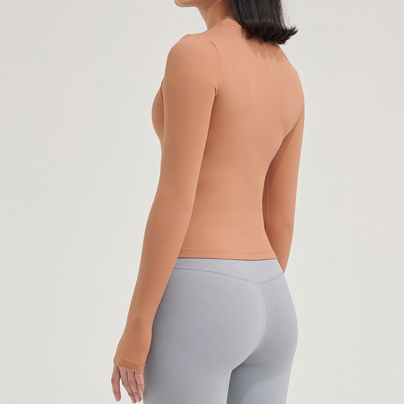 Damen Schnelltrocknendes Langarm-Yoga- und Lauf-Oberteil für Herbst und Winter
