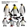 Penguin Figurine Smell-less Solid PVC Realistic Penguin  Figure for Home