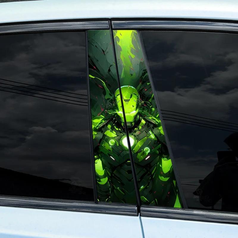 

1 шт/2 шт зеленая пленка персонажи аниме автомобиль наклейки на центральную стойку автомобиля авто покрытие царапины водонепроницаемый солнцезащитный крем виниловые наклейки украшения 1PC