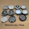 CQT1 accessories 4pcs 75MM Car Wheel Center Hub Caps Covers For Mercedes Benz A B C S Class AMG GLA CLA GLC W176 W221 W204 W205