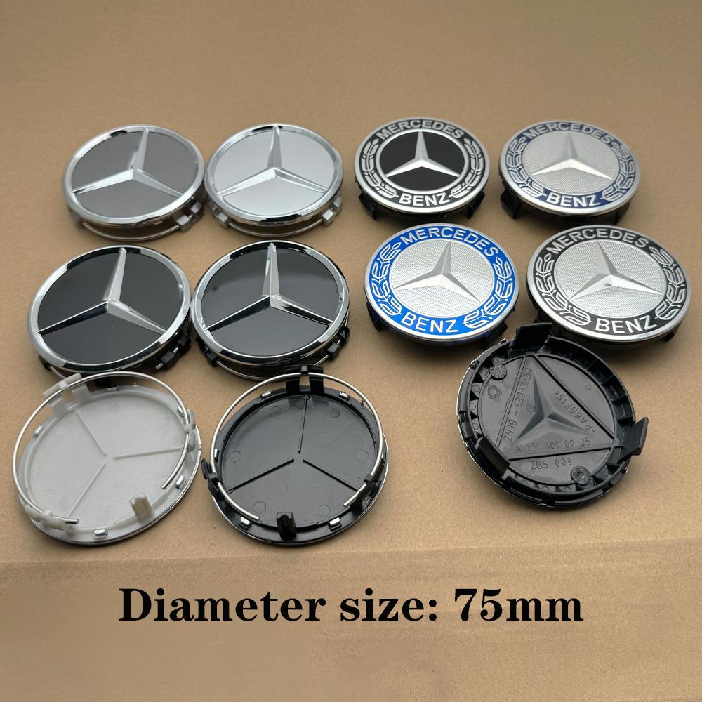 CQT1 accessories 4pcs 75MM Car Wheel Center Hub Caps Covers For Mercedes Benz A B C S Class AMG GLA CLA GLC W176 W221 W204 W205