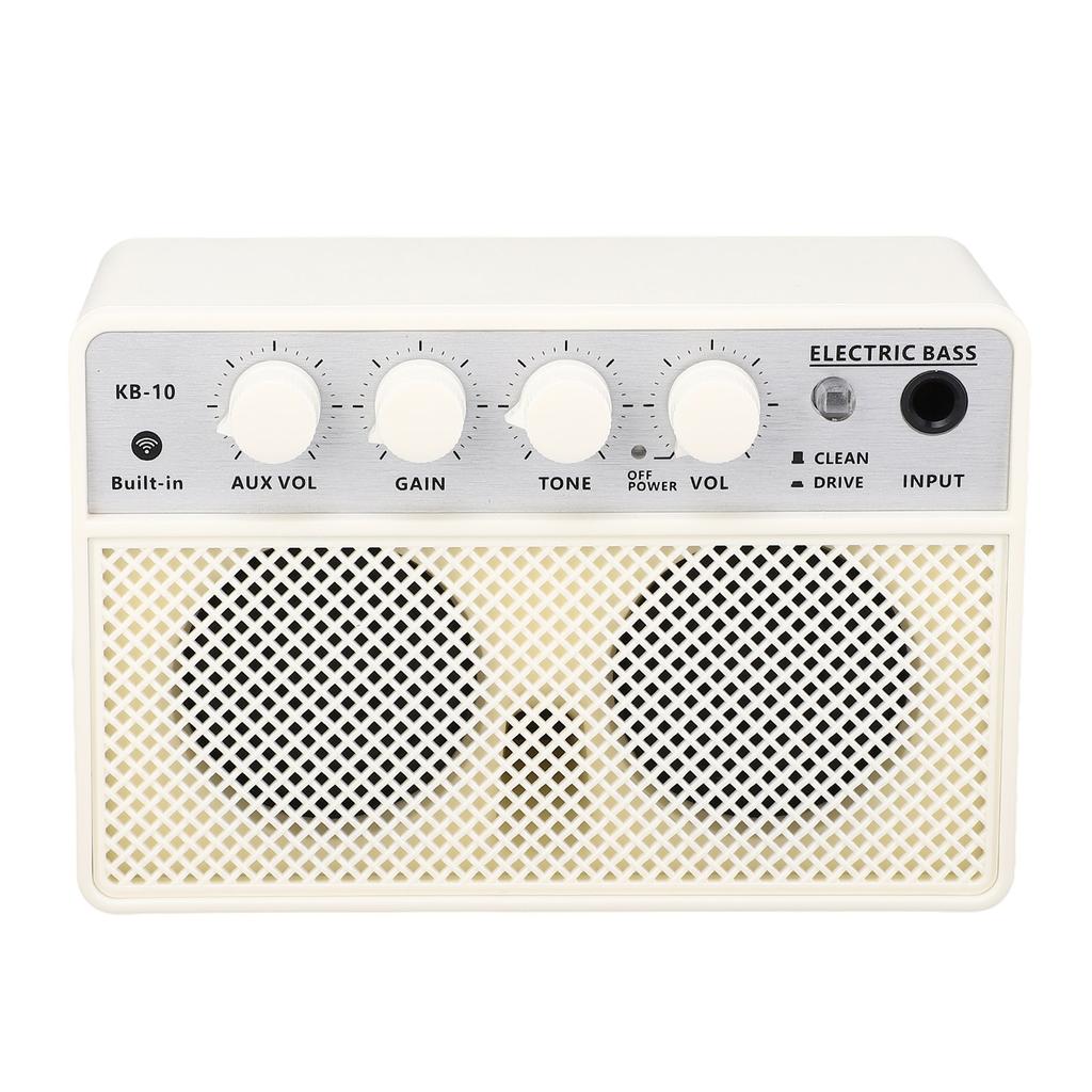 BT Bass Speaker Dual Channel Portable Rechargeable Electric Bass Amplifier 10W DC5V 1A