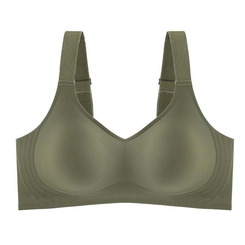 Beautiful Back Large Size Soft Support Push-up Bra For Women Seamless One-piece Wire-free Adjustable Sports Thin Bra