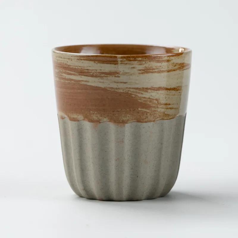 Restaurant Kiln Coffee Cup Japonské kameninové hrnky Šálky na kávu Velký šálek vody Japonský jednoduchý přechodový hrnek Nádobí kuchyně