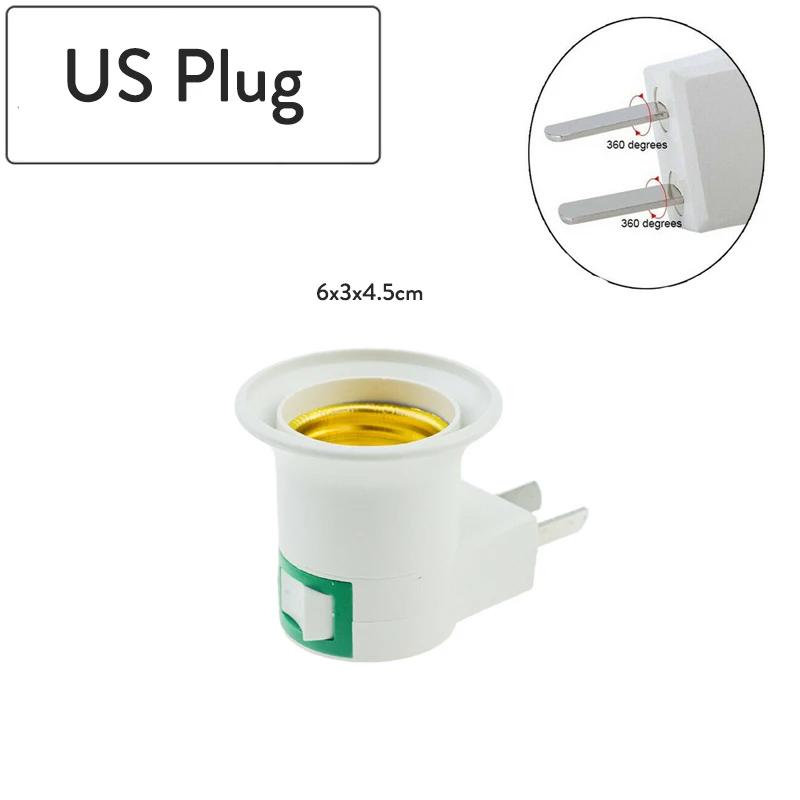 EU US UK Plug E27 Lamp Base Flexible Bend Mobile Test Light Socket Light Adapter Plug Switch  Lamp Holder For LED Table Lamp