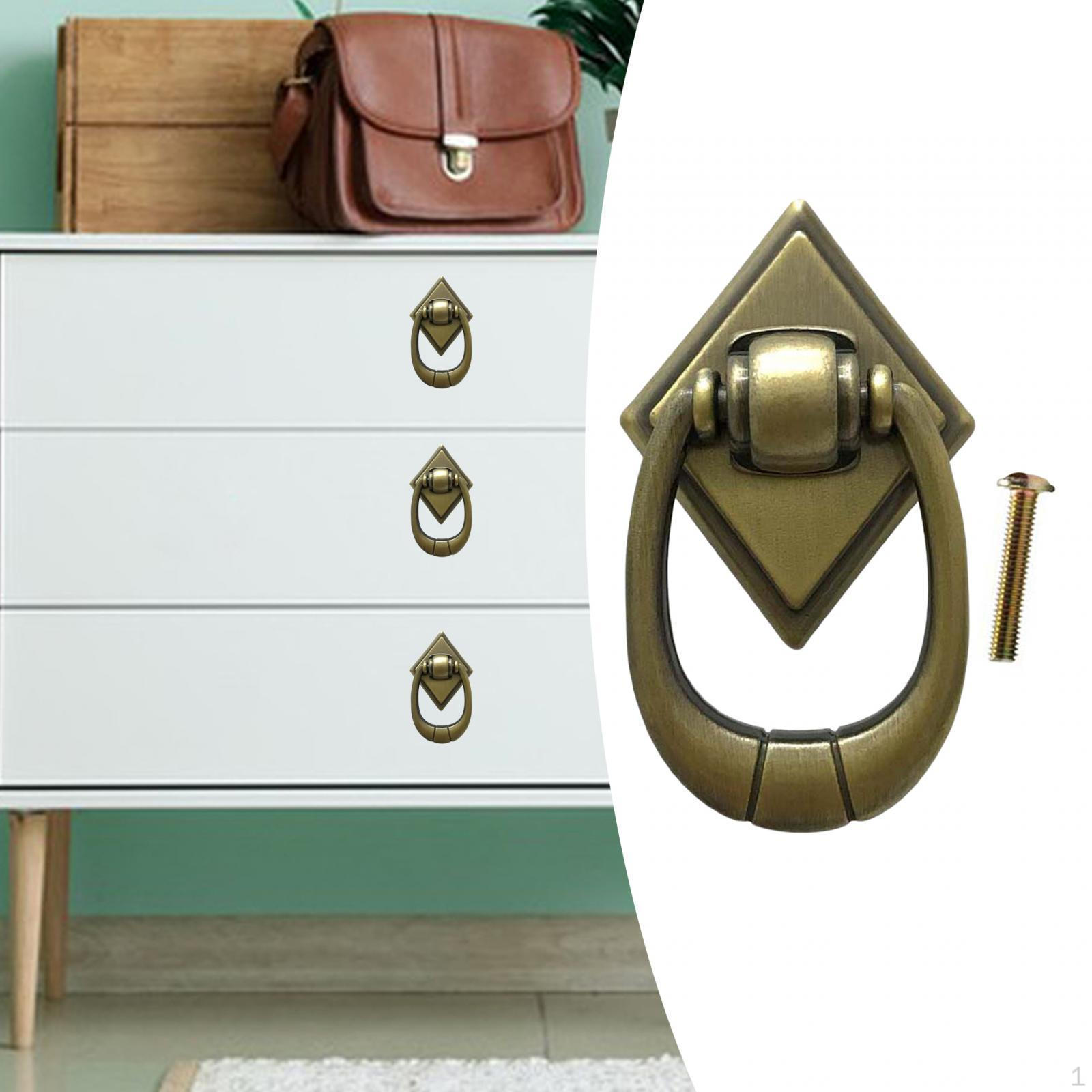 

Antique Brass Drawer Pulls - Vintage Style Cabinet Knobs for Furniture Restoration Geometry