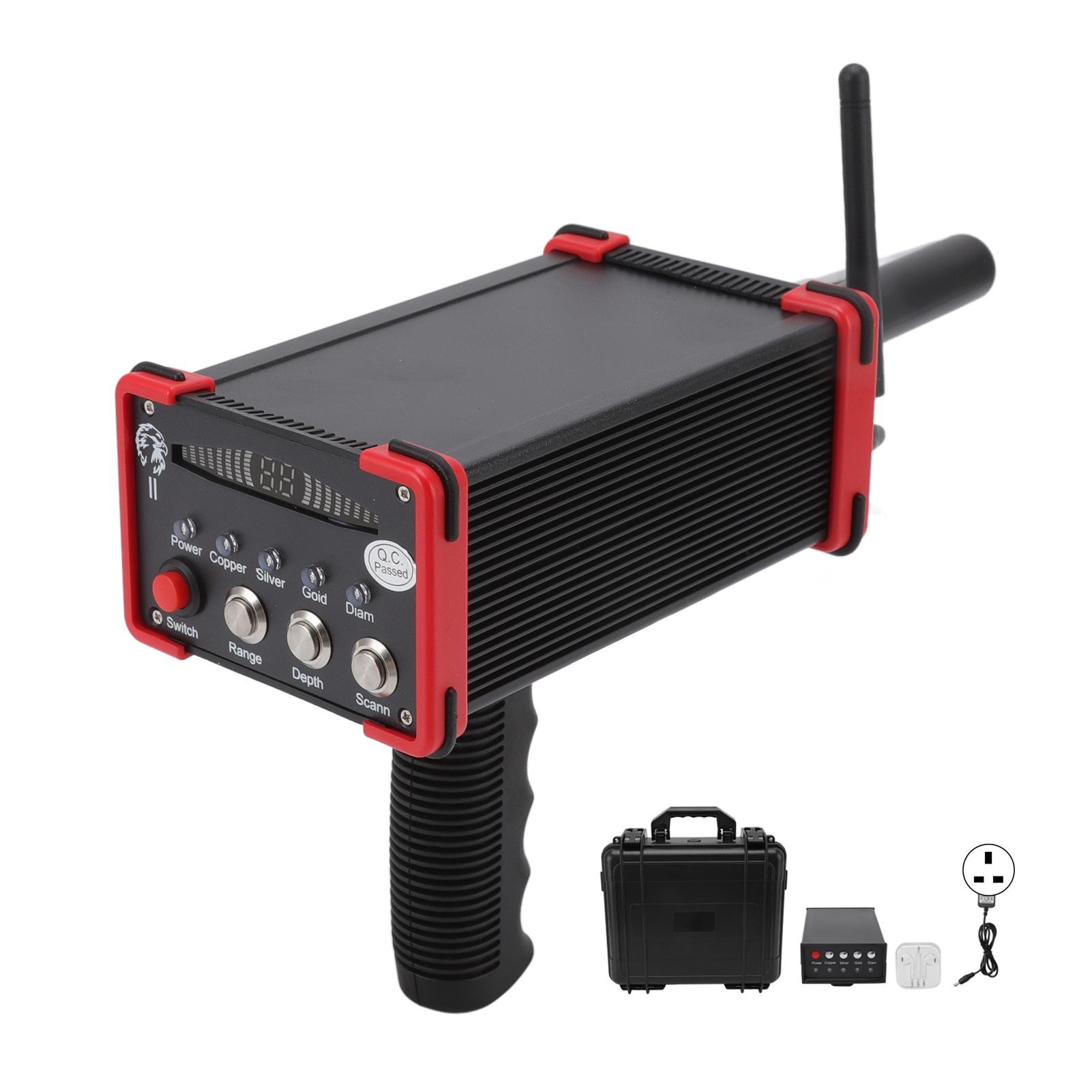 Металлоискатель с радиусом действия 1000 метров, подземный, глубина 15 м, красный металлоискатель для поиска сокровищ в США