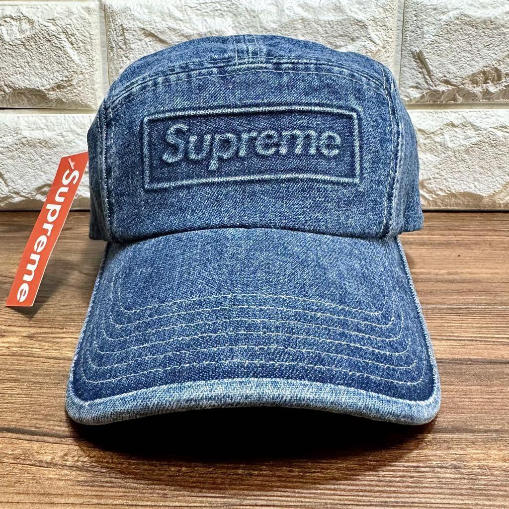 [USED] /All Tags Supreme Embossed Stonewash Camp Cap