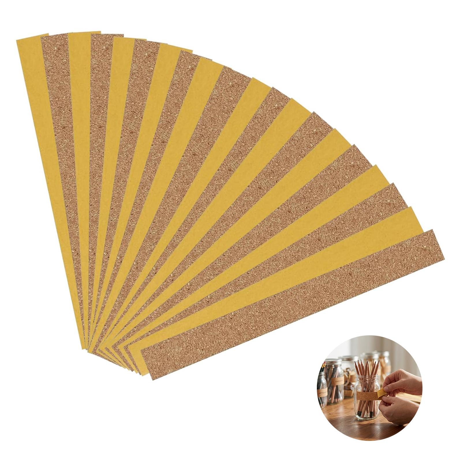 

Cork Label Stickers 24Pcs Waterproof Removable Adhesive DIY Identification Tags for Home Office 200x20x2mm