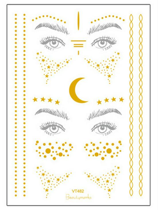 Eco-Friendly Forehead & Face Resin Stickers for Music Festival Makeup