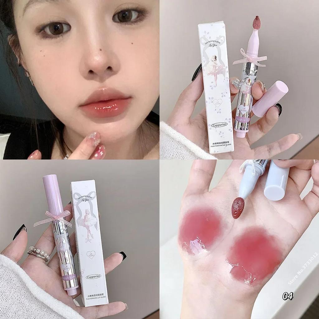 Halo-dyeing Tinted Lip Gloss Crystal Jelly Moisturizing Waterproof Mirror Water Glass Lip Gloss Transparent Cosmetics Gift