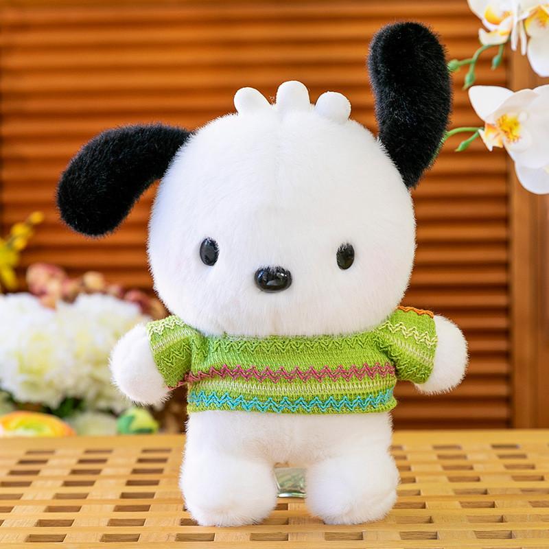 

Adorable Plush Dog Toy Cute Sweater Styled Dog Doll Soft Stuffed Animal Gift For Kids зелёный