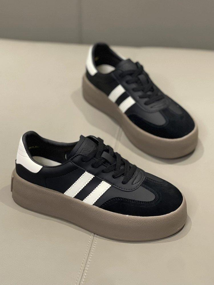 

Высококачественные популярные немецкие кроссовки женские новинка 2024 года весна-лето на платформе белые туфли ретро повседневные спортивные кроссовки для женщин 35 чёрный