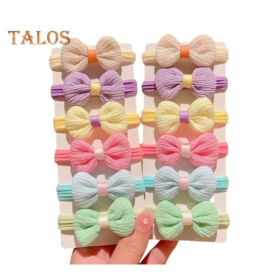 6/12Pcs Hair Rope High Elasticity Fabric Hair Rings Flower Bowknot Decor Versatile Hair Tie Hair Accessory