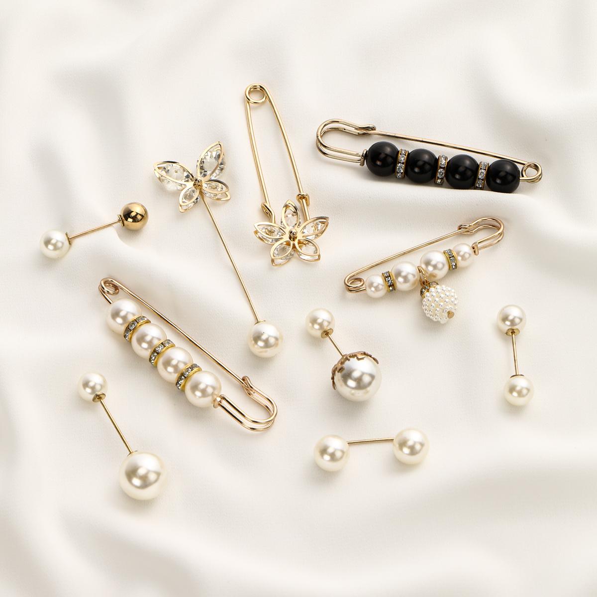 

Женский хиджаб шарф брошь булавка женские декорированные безопасные булавки утягивающие талию джинсовые булавки пуговица аксессуары для одежды