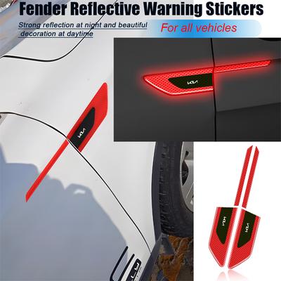 2 Stück Reflektierender Auto-Karosserie-Seitenkotflügel-Aufkleber für Sorento Sportage Rio Forte Picanto Soluto Soul Stinger Sonet K7 K5 K8 Ray