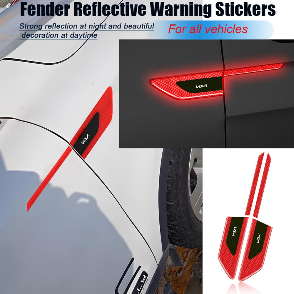 2Pcs Reflective Car Body Side Fender Sticker For KIA Sorento Sportage Rio Forte Picanto Soluto Soul Stinger Sonet K7 K5 K8 Ray ymrjb44