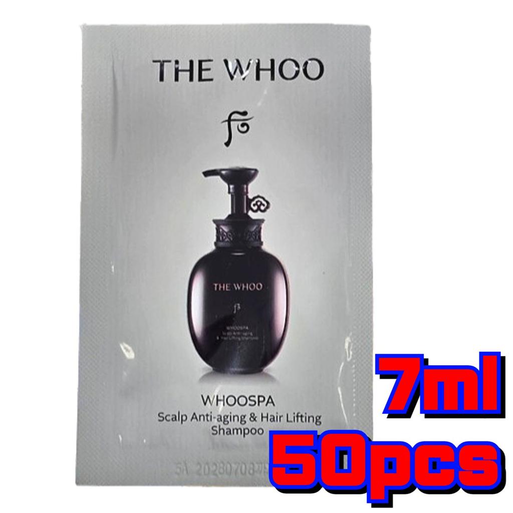 The history of whoo Spa Anti-Aging & Hair Lifting Shampoo 7ml × 50pcs | Premium Korean Herbal Scalp & Hair Care Samples