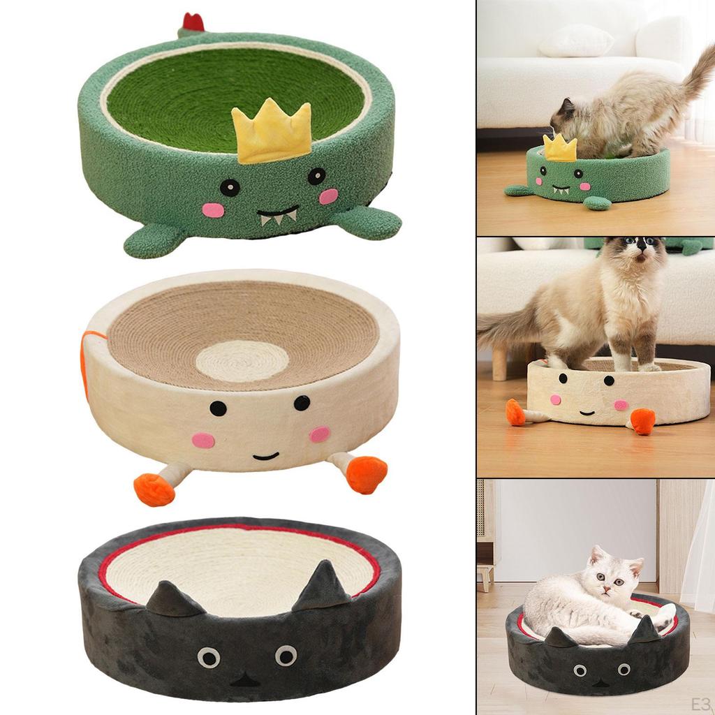 Cat Scratch Bowl Scratcher Interactive Toy Furniture Protection Mat Pet Cushion Sisal Scratching