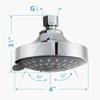 5 Modes 4 Inch High Pressure Shower Head  High Flow Fixed Showerheads Sprayer Bathroom Rain Showerhead Faucet Replacement Part