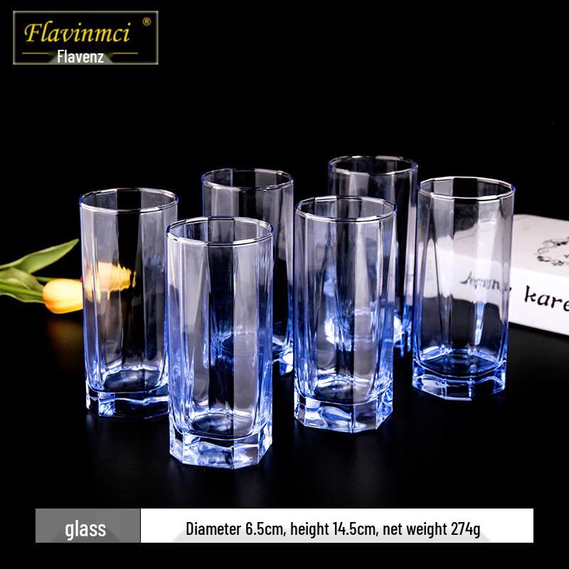 Набор восьмигранных стаканов для воды и вина Flavinmci