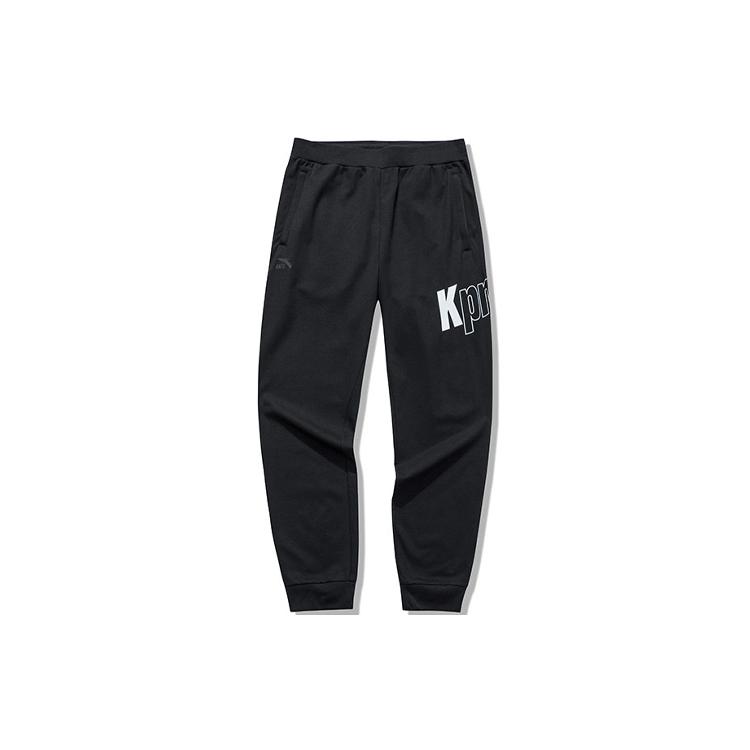 ANTA Life Collection Knitted Sweatpants Men's Black Moderate Cuffed Pants 152128304-1