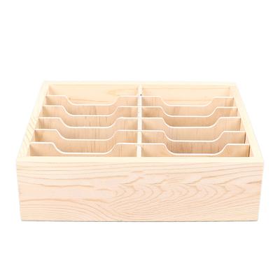 Handybox Aufbewahrungskoffer 12 Fächer Tischplatte Holzhalter für Zuhause Klassenzimmer