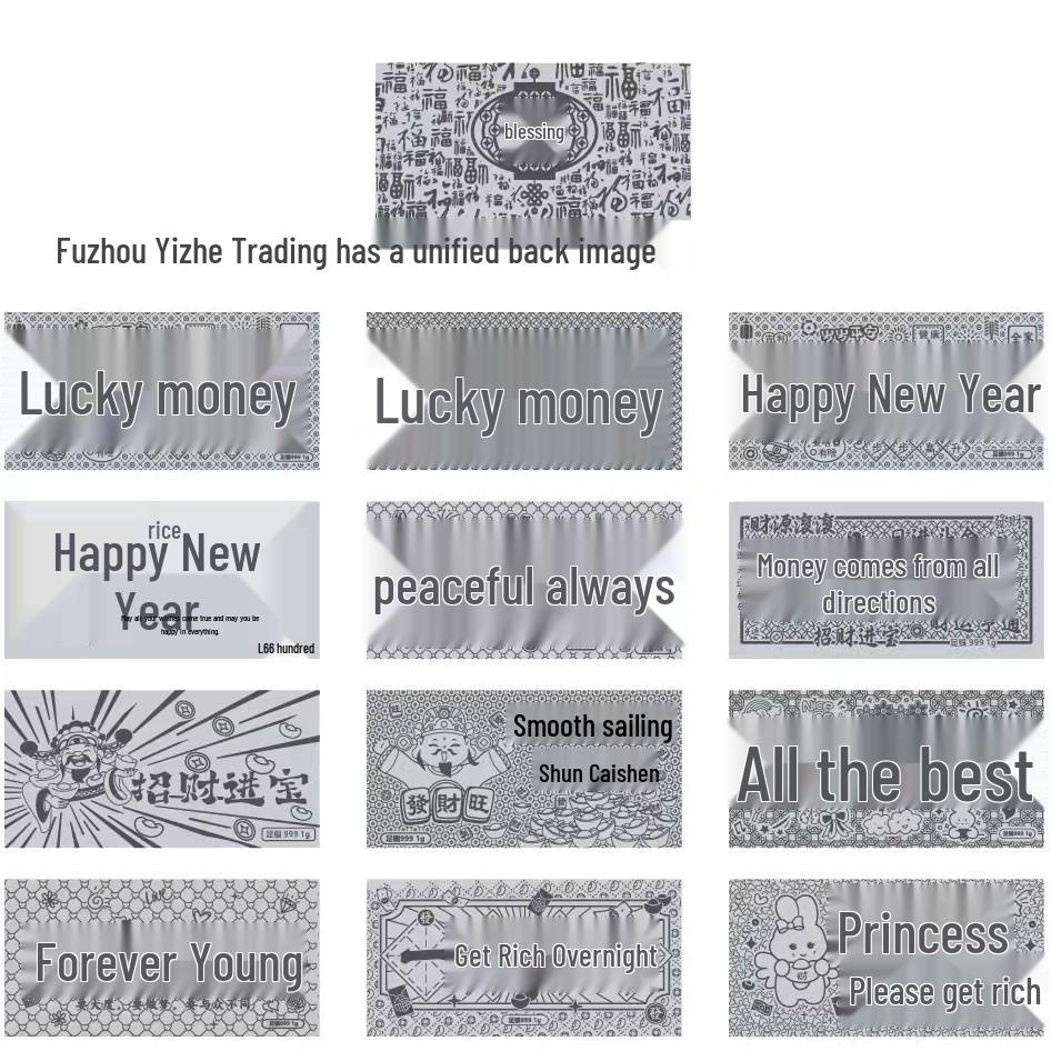 

Sterling Silver 999 Year of the Horse Commemorative Banknote: Pure Silver Souvenir & Business Gift in New Year Red Envelope