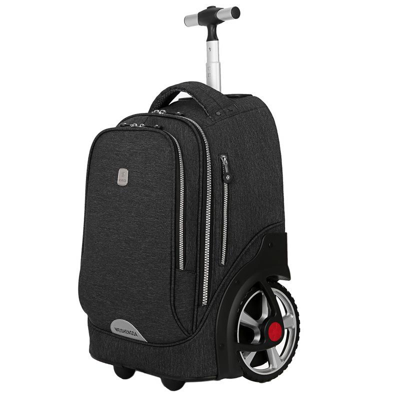 Vistar Climbing-Stairs Water-Resistant Trolley Backpack with Large Wheels & Capacity for Students