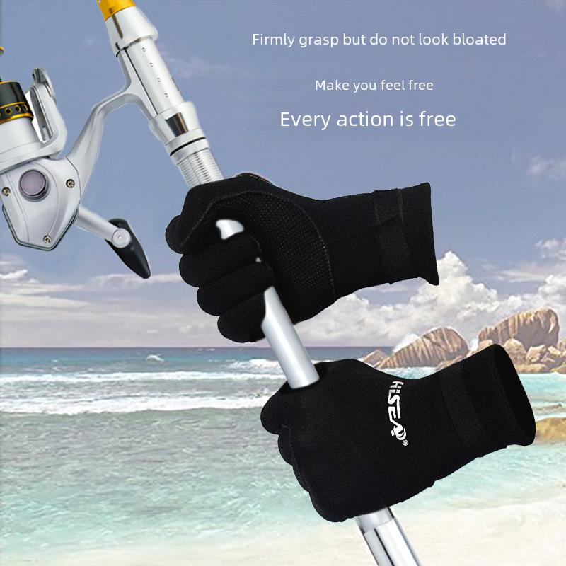 Guanti da Immersione Antiscivolo e Antifreddo Hisea - Caldi, Antigraffio, Attrezzatura Sportiva per Snorkeling