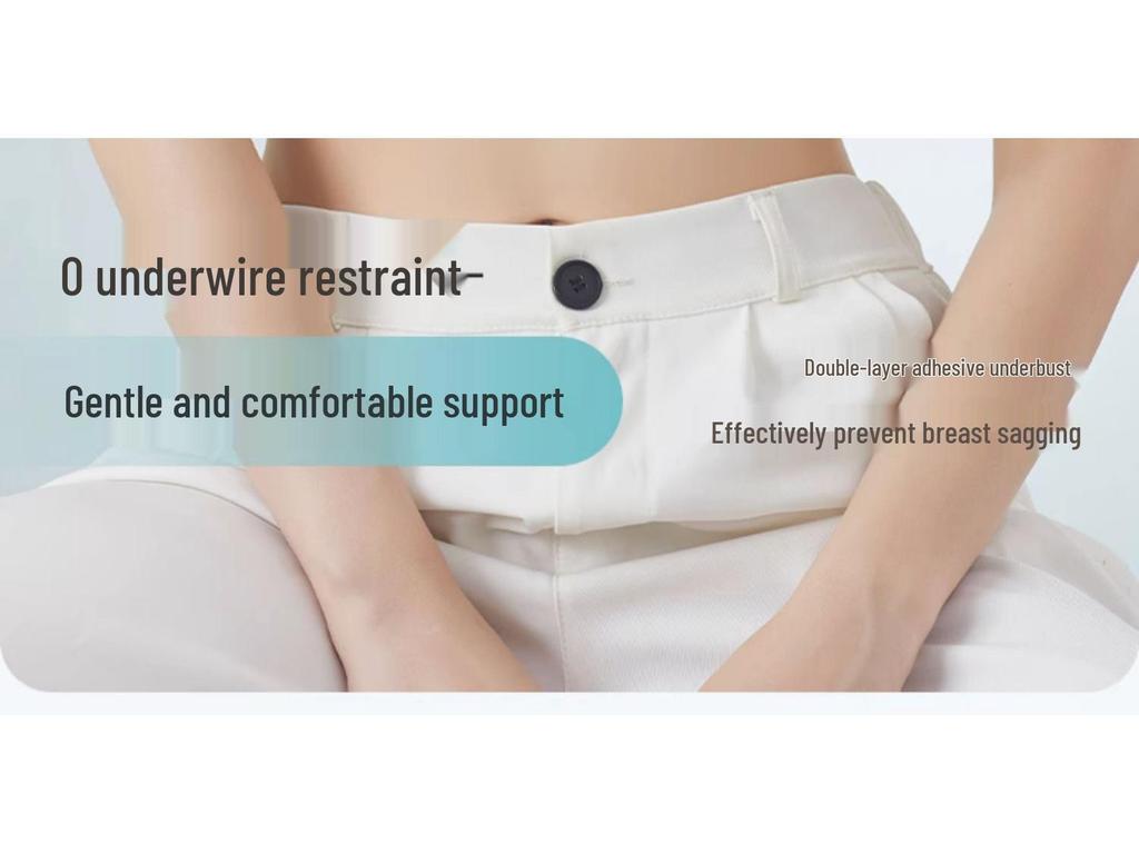 Dámská bezešvá tílka z ledového hedvábí v japonském stylu s prsními vycpávkami - U-střih, bez zad