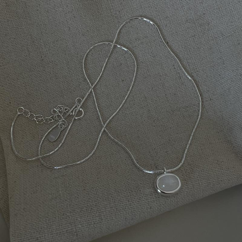 PANJBJ 925 Sterling Silver Irregular ShellNecklace for Women Minimalism Fashion Design Trend Sweet Jewelry Gift Dropshipping