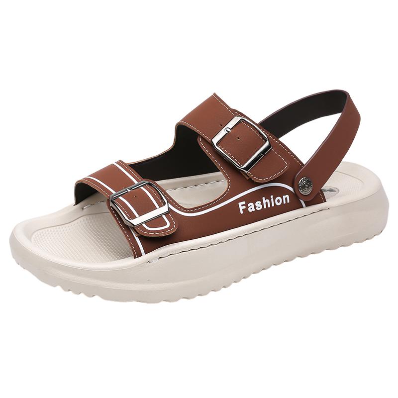 

Fashion New men s sandals Comfortable sole style Daily office Outdoor leisure beach and tourist walking Summer breathable shoes 38-48 38 коричневый