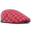 Frauen Hut Herbst Winter Warme Gestrickte Wolle Baskenmütze Vorwärts Kappe männer Plaid Kappe Newsboy Hut