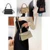 Chic 2024 Women's Korean Style Vintage Solid Color Small Crossbody Bag Pu Handbag